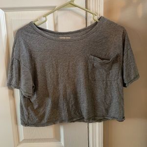 Hollister grey crop top
